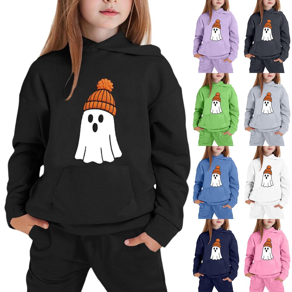 Children's Hoodie with Halloween Print for Casual Wear