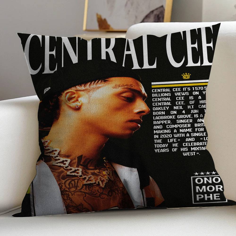Singer Central Cee Personalized Pillow Dust Cover Bedroom Kids Party Decoration Pillowcase Birthday Children Gift
