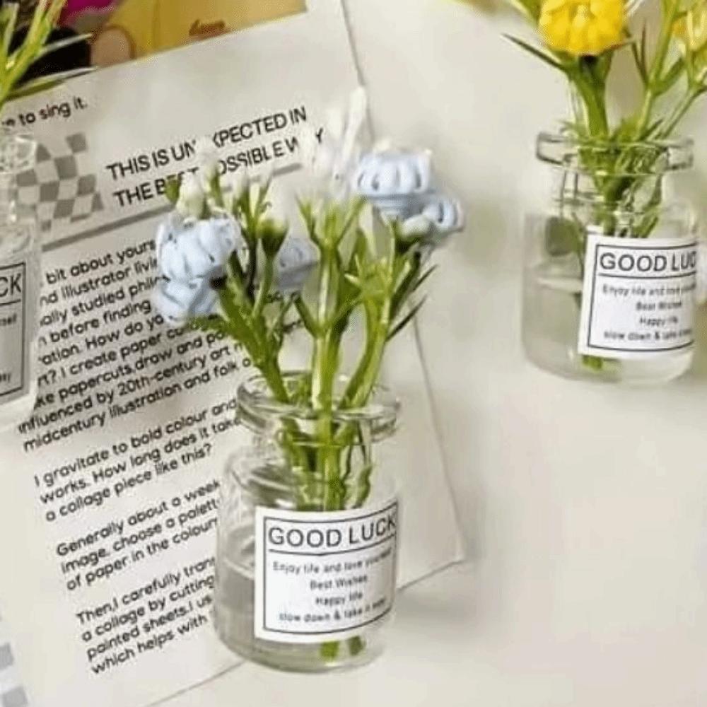 8Pcs 3D Vase Refrigerator Magnets Creative Cute Refrigerator Magnets Kitchen Decoration