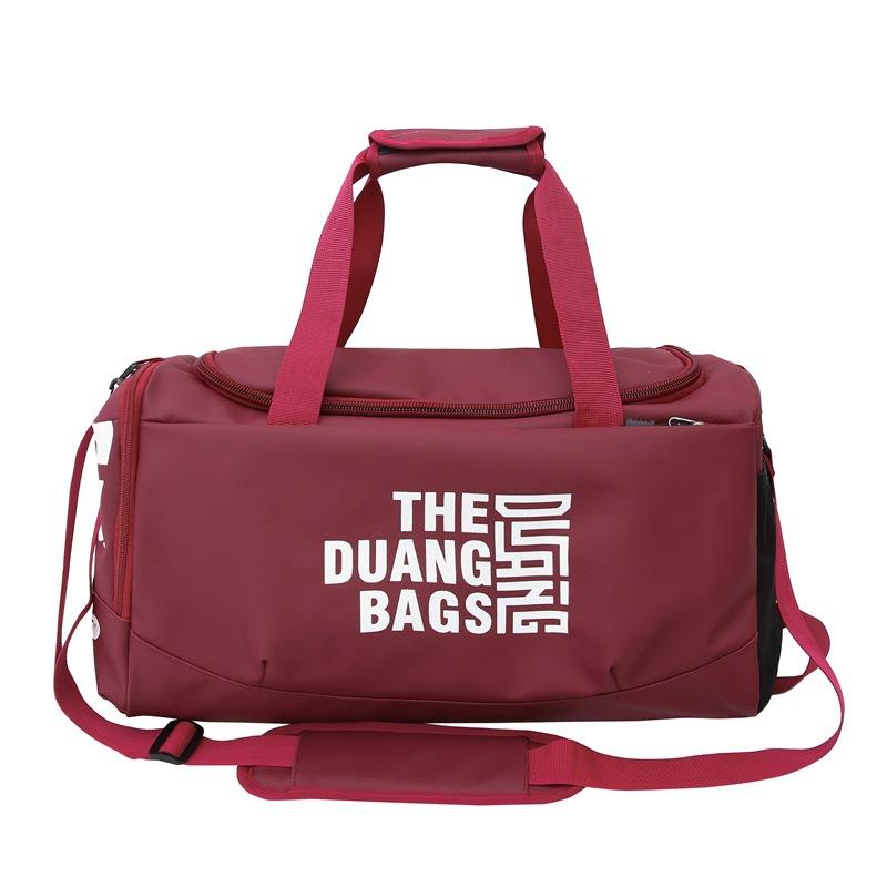 Fitness bag Large capacity Multifunctional independent shoe compartment Short trip Luggage bag Casual letter messenger travel bag