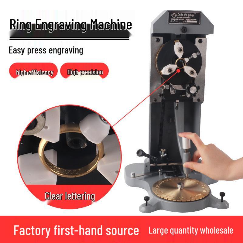 Dual-Sided Ring Engraving Machine for Inner Wall Letters, Numbers & Symbols