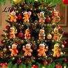 Decorative Wood Crafts for Christmas Gingerbread Man Tree Hanging Ornaments, Wooden Pendants, Decor Pack Lightweight Rustic Style Ornaments
