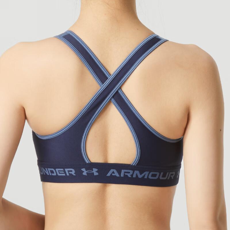 Under Armour Mid-Intensity Training Sports Bra With Logo Print Women Underwear Blue 1362612-470