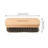 1Pc Horsehair Wooden Brush Shoe Polishing Brush Polishing Buffing Brush Seat Handle Dashboard Roof Cleaning Brush