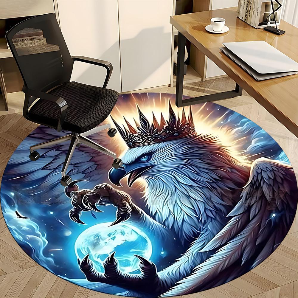 1pc Eagle Fantasy Art Chair Carpet for Office Non-Slip Mat for Office - Decorative Floor Mat Yy251030261