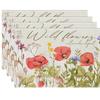 4/6/8PCS floral leave Placemats for Dining Table Decoration Spring Seasonal Holiday Decoration Vintage Linens Table Mats