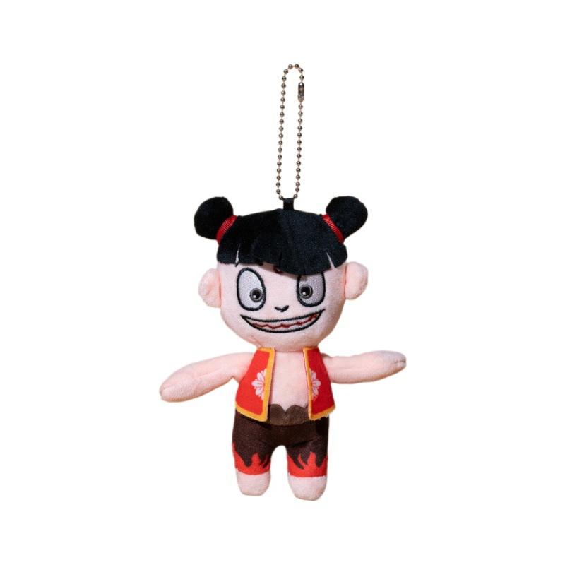 Devil Boy Nezha Moving Expression Doll Plush Doll Pendant 8-inch Keychain Backpack Hanging Decoration