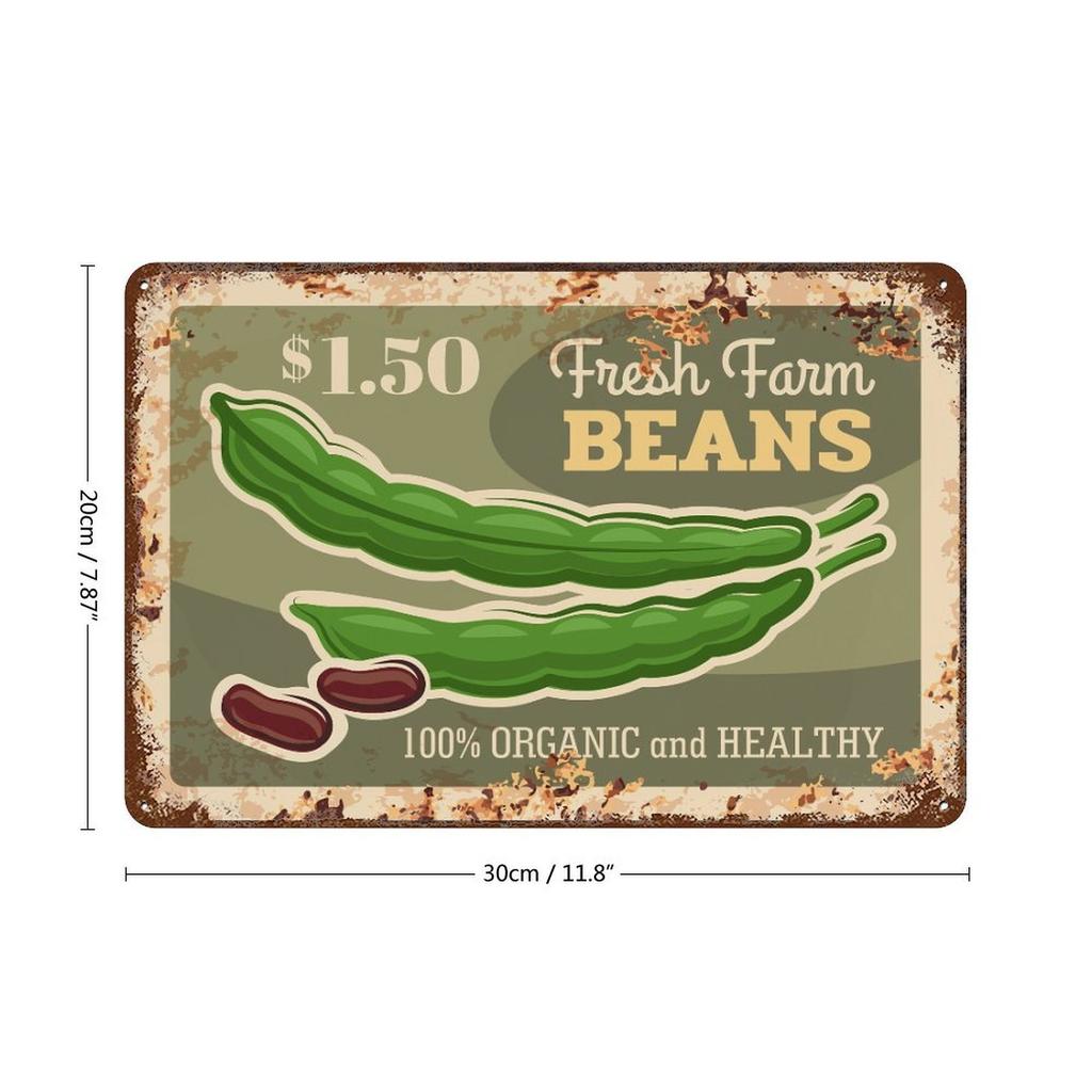 1 Pack Vintage Rustikales Metall-Ausstellschild, gealterte Oberflächenstruktur, langlebiger Druck, perfekt für Bar, Café, Restaurant, Heimbüro oder Küchendekoration