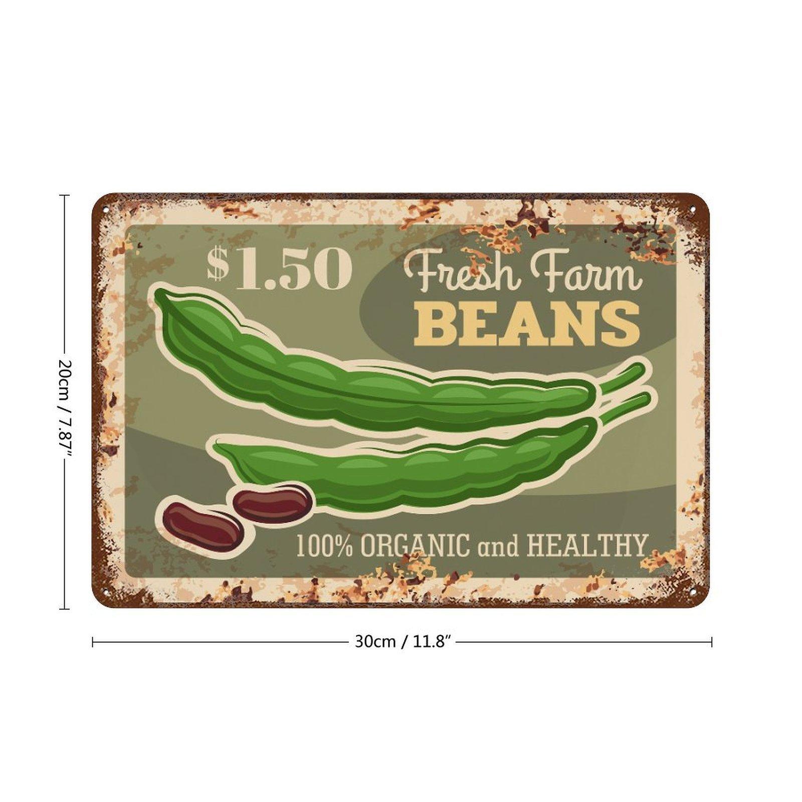 

1 Pack vintage rustic metal display sign, aged surface texture, durable print, perfect for bar café restaurant home office or kitchen decoration 20*30CM