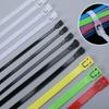 100pcs 4.8x200mm Releasable Cable Ties Colored Plastics Reusable Cable Ties