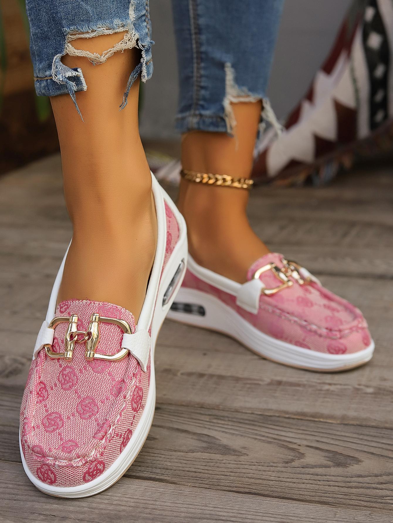 

Модная женская повседневная обувь на толстой подошве 2024 весна и осень удобная нескользящая обувь на плоской подошве женские кроссовки на танкетке с толстой подошвой 42 розовый