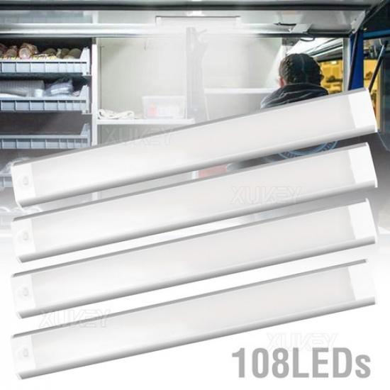 4x Cargo Camper Interior Light RV Trailer Ceiling Lamp Car Boat Van 12V 108LED