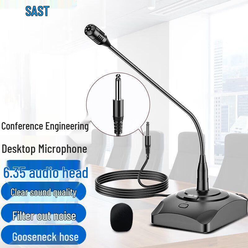 Xiangke OK-32 Wireless Dual Gooseneck Desktop Microphone for Live Broadcasts and Conferences