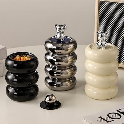 Nordische Kreative Silberne Zahnstocherbox Zuhause Modernes Wohnzimmer Wattestäbchenbox Kosmetik Aufbewahrungsbox Heimdekorationszubehör.