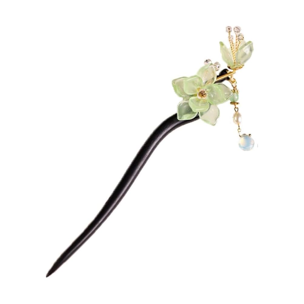 

Канзаши (Японское украшение для волос), деревянный, одинарный, для повседневного использования, натуральный камень, китайский стиль, антикварный, ручной работы, аксессуар для волос, для