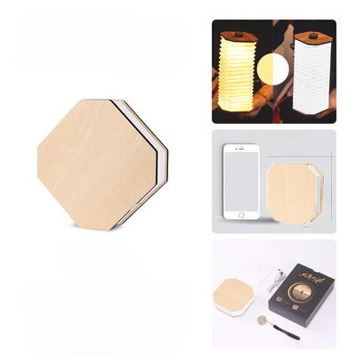 1PC Creative LED Portable Night Light, Foldable Flip Book Light, Rechargeable Wood Organ Light, DuPont Paper Ambient Light