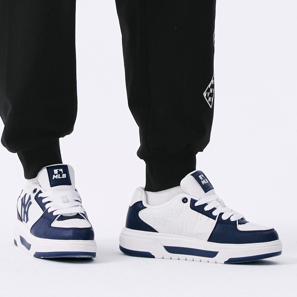 MLB Scarpe da Skateboard New York Yankees Antiscivolo Aumenta Altezza Basse Unisex Blu 3ASXM075N-50NYS