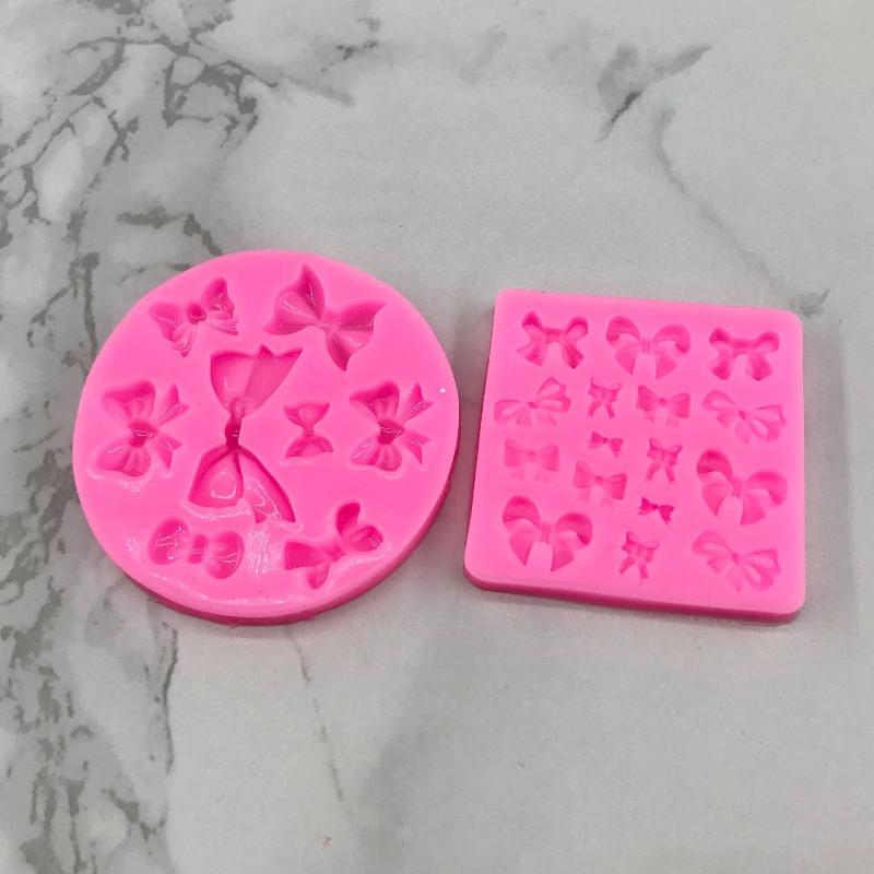 Bows Silicone Mold Bowknot Mini Molds Silicone Ribbon Mold Chocolate Candy Bow For Cake Decorating Diy Desserts, Fondant
