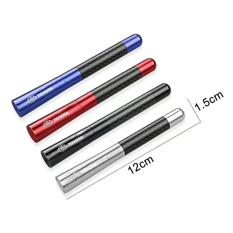 12cm Car Delicate Carbon Fiber Short Antenna Radio Auto Accessories For Toyota Chr Corolla Yaris Rav4 E150 E120 Land Cruiser 200