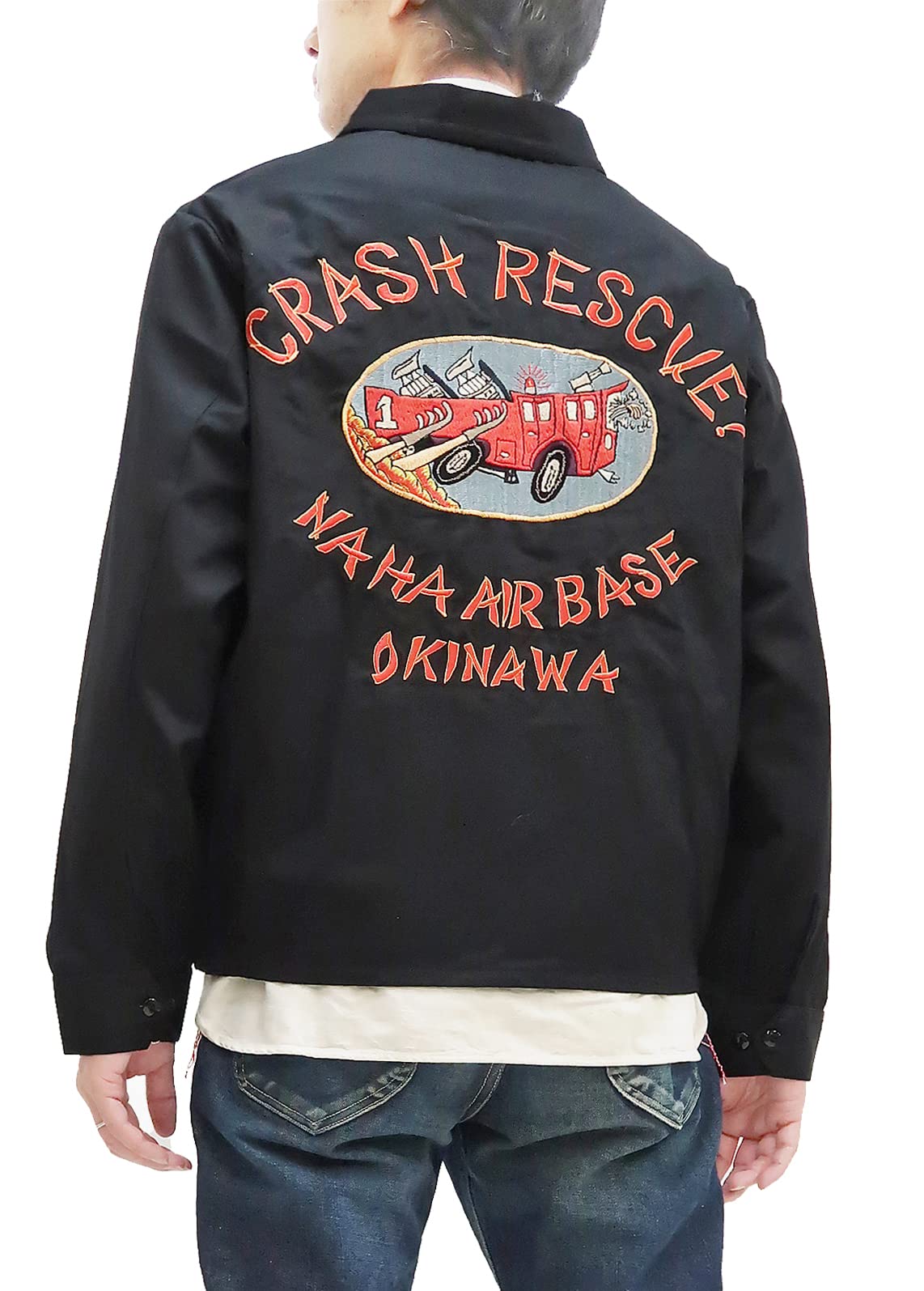 

Куртка Tailor Toyo TT15177 Tailor Toyo Бавовняна Вишивка Окінава Джампер CRASH RESCUE Чорний (Кравець Тойо) Чоловічі (XL)