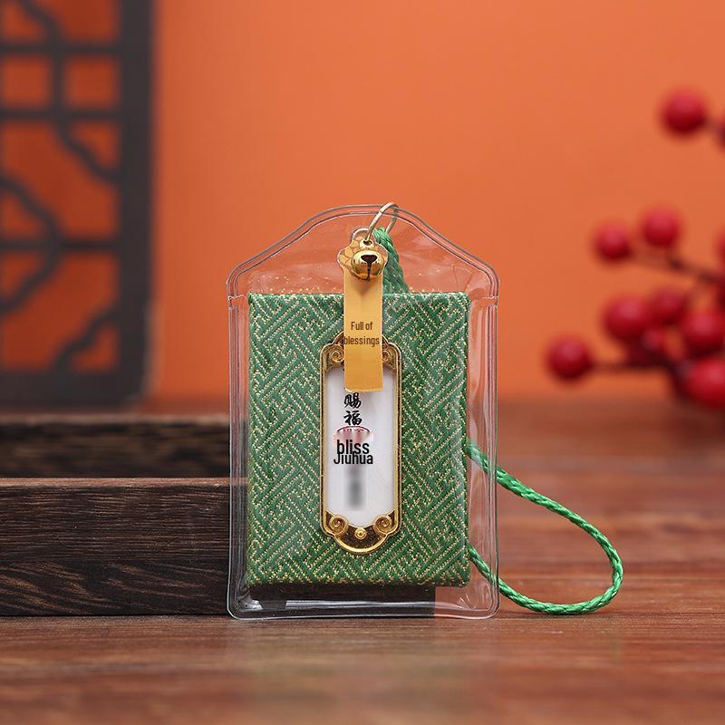 Lingyin Temple Amulet Sachet: Portable Charm for Phone, Car, or Purse – Health & Luck Pendant