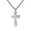 European And American Niche Design Full Diamond Titanium Steel Cross Necklace Personalized Hip -Hop Men And Women Fashion Accessories