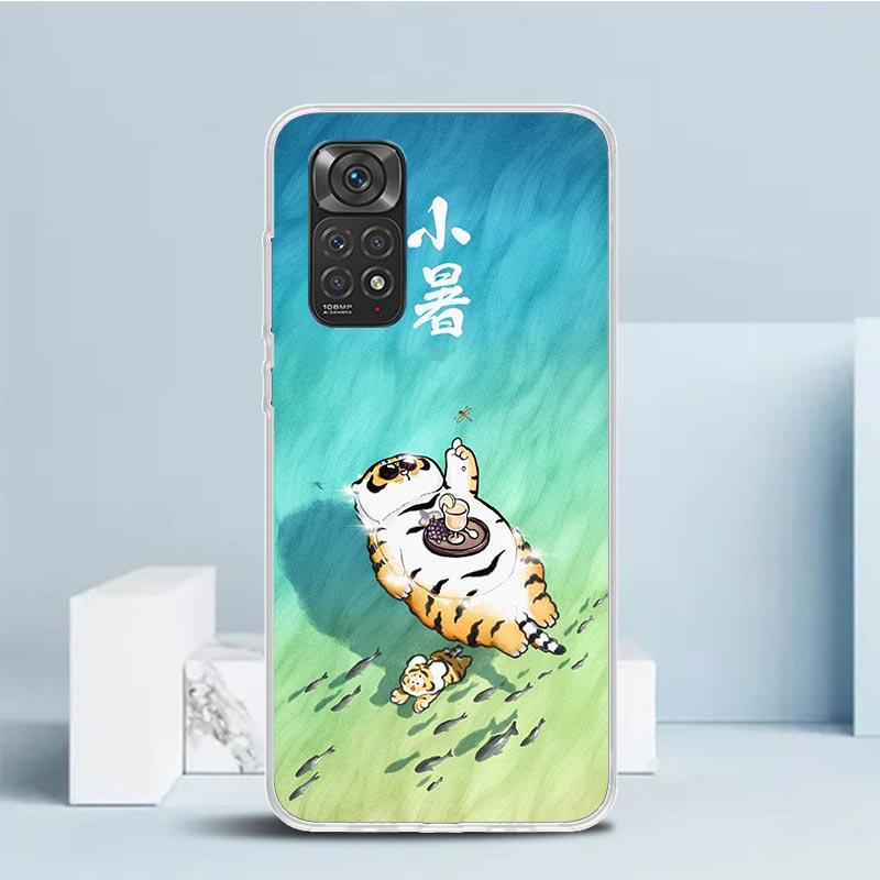 

Мультяшный толстый тигр Чехол для телефона для Xiaomi Redmi Note 15 14 14S 13 12S 12 Pro Plus 11S 11 11T 11E 10S 10 + Мягкий ТПУ Задняя крышка Redm Redmi Note 15 Pro 4G