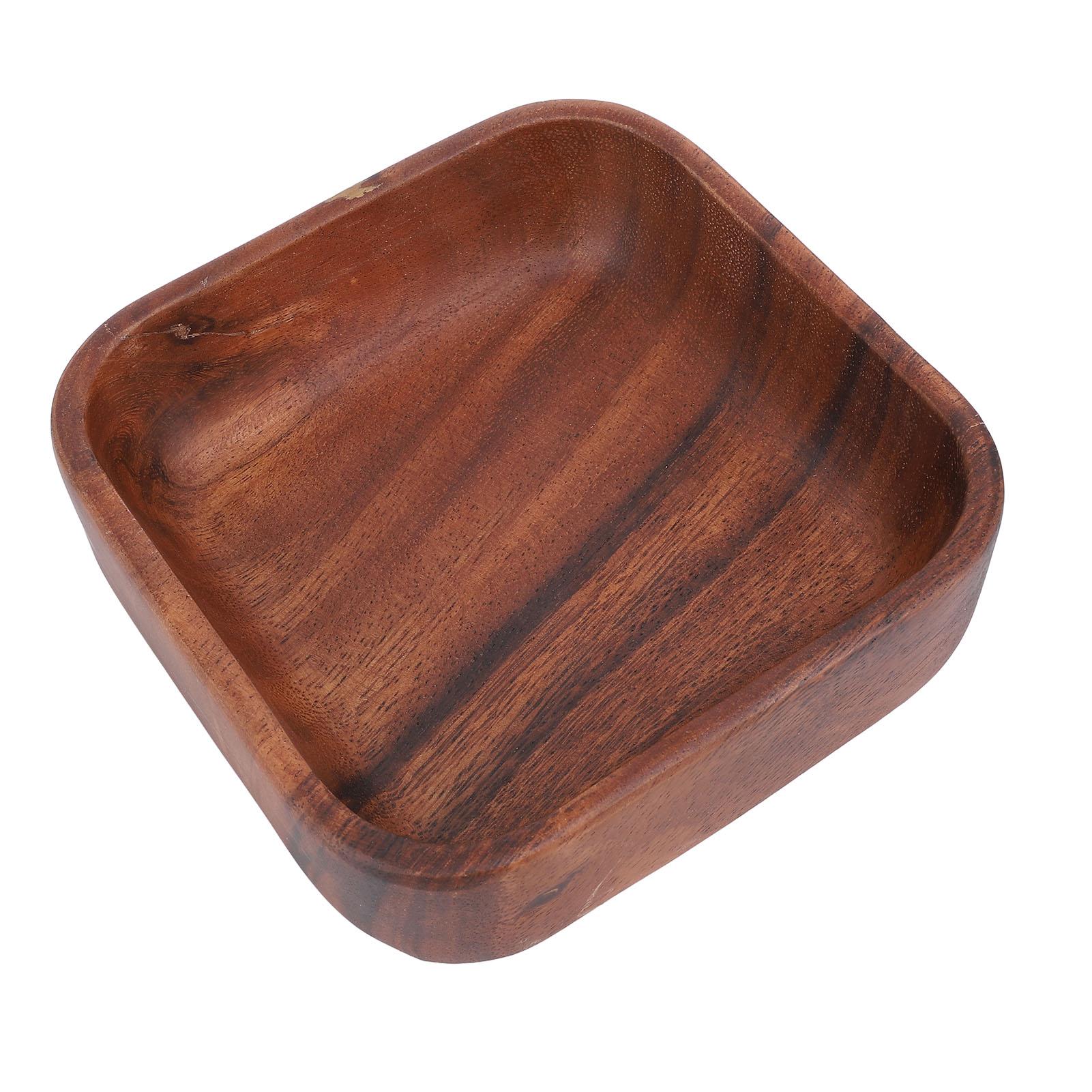 

Wood Fruit Tray Square Chinese Style Solid Wood Tea Snack Dessert Serving Plate for Home