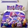 3pcs KPop Demon Hunters17 Design Cover Set - HD Printed Bedding with 1 Cover and 2 Pillowcases - Perfect for Home and Dorm Decor