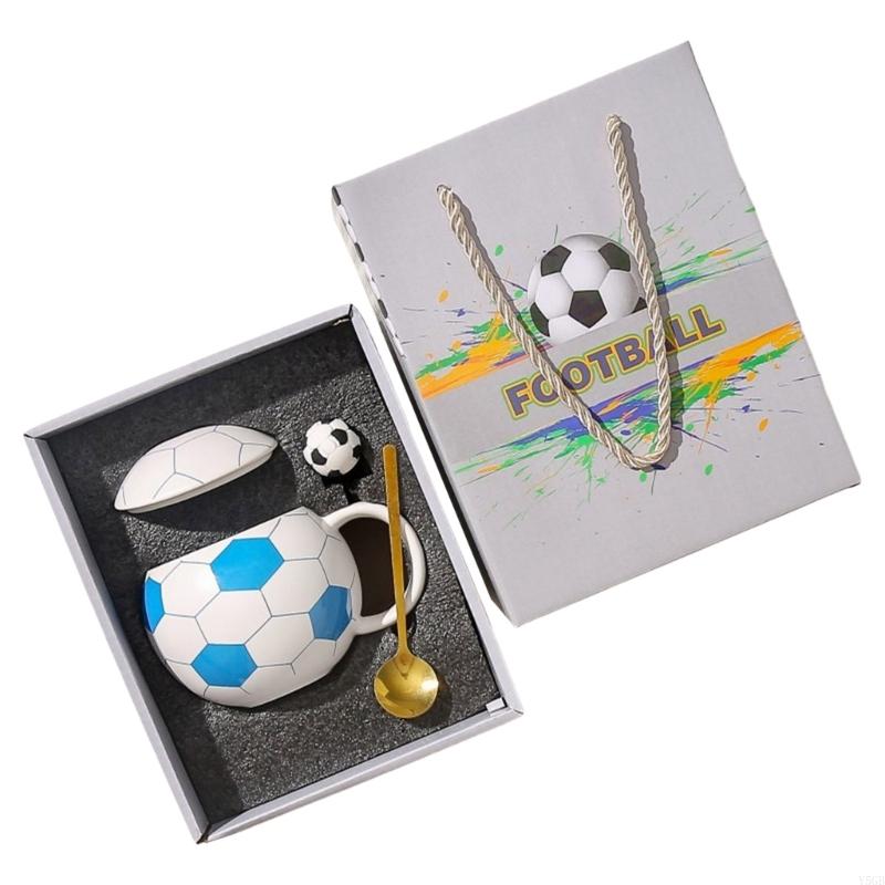 Ceramic Coffee Mug With Football Designs Perfect For Soccer Fan And Daily Use 400ml Capacity Drinkware Y5GB