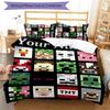 3pcs Minecraft2 Cover Set - Personalized Name, HD Printed Bedding with 1 Cover and 2 Pillowcases - Perfect for Home Decor, Easy Care