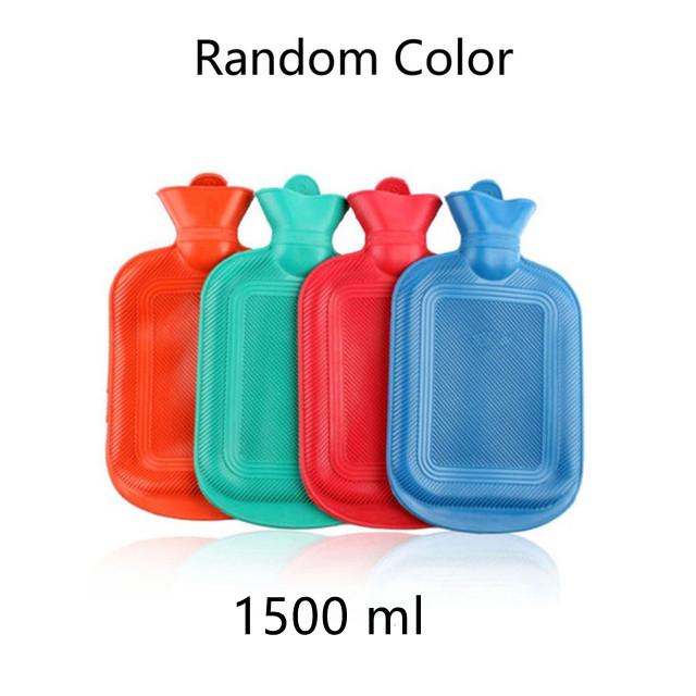 Hot Water Bottle Bag Solid Color PVC Silicone Rubber Hot Water Bottle Irrigation Hand Warmers Warm Palace Warm Bag Cold Compress