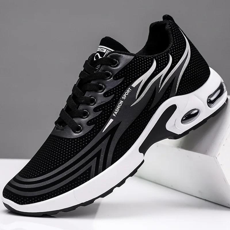 Fashion New Men Shoes Breathable Lightweight Fashion Tide Shoes Students Casual Running Shoes Thick Bottom Non-slip Sneaker Hombre Tenis