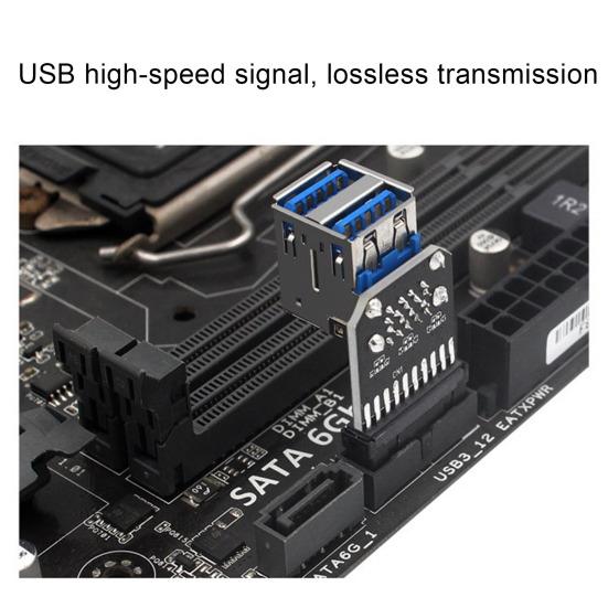 USB3.0/3.1 Adapter IDC19P/20P A Female Port to USB Adapter with Inner Connection Dongle