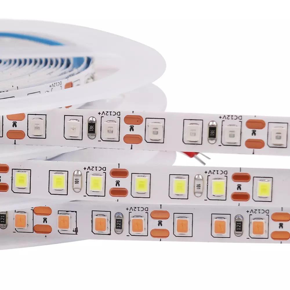 LED 2835 High Brightness 8mm Light Strip: 120 Lights, 12V/24V, Single Color, Self-Adhesive Linear Strip for Home.