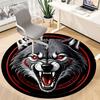 1pc Wolf Pack Office Round Area Rug, Under Office Chairs Bedroom Living Room Home Decor, Room Deco