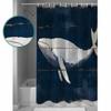 Vintage Whale Ocean Animal Bathroom Shower Curtain Artistic Colorful Bath Rug Decoration for Home Decor