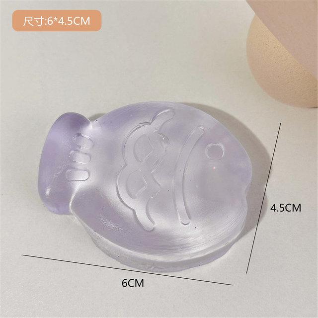 New Fidget Toy Mini Squishy Toys Mochi Ice Block Stress Ball Toy Kawaii Transparent Cube Cat Paw Fish Stress Relief Squeeze Toy