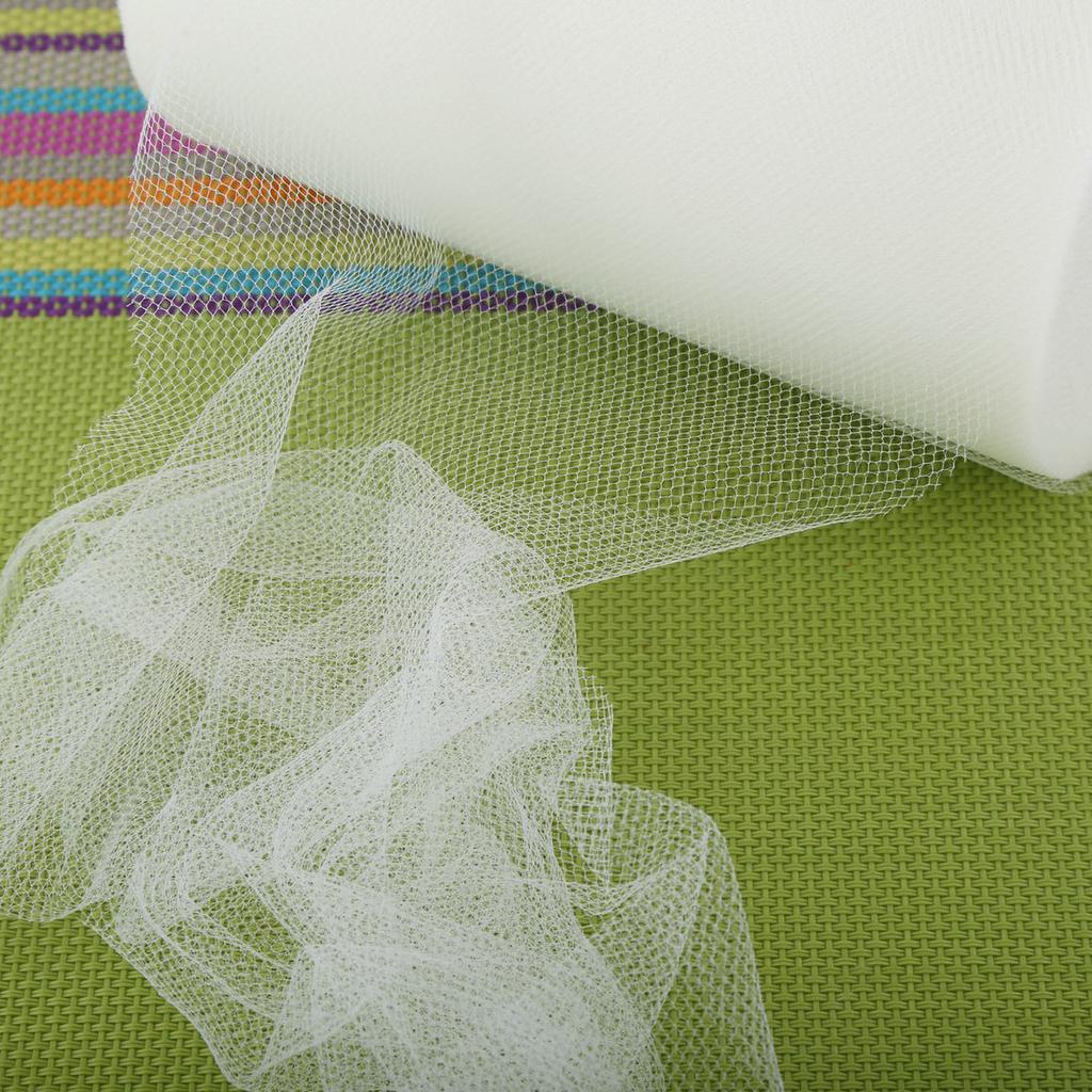 15cm Wide X 100yd Tulle Rolls Spool Soft Craft for Wedding Bridal Festival(White)