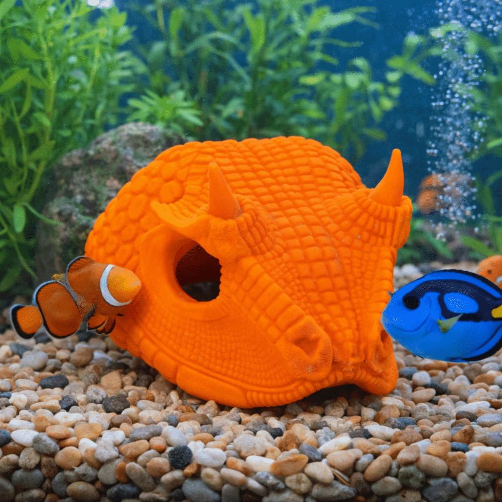 Smooth Edge 3D Printed Cave Simulation Reptiles Habitat Fish Hiding Shelter  Betta Hiding