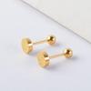 Korean Fashion Titanium Steel Frosted Cartilage Stud Earrings - Non-Fading & Shower-Safe