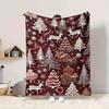 1Pc Vintage Santa Claus Portrait Blanket Soft And Comfortable Casual Warm Camping Travel Christmas Halloween Gift M91734