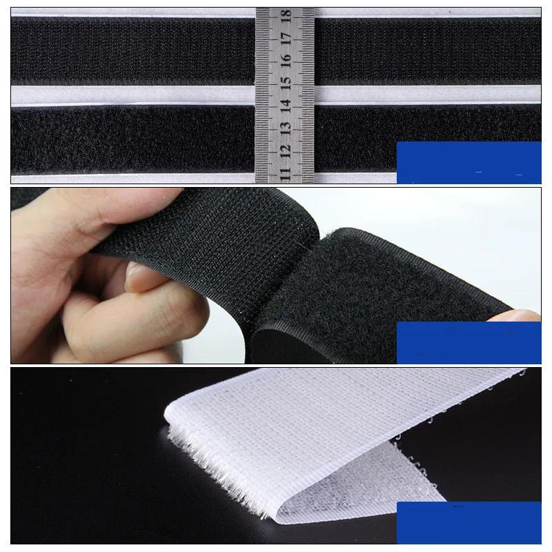 2Rolls/Set 3Ft Nylon Strap Hook Loop Self Adhesive Strong Sticky Fastener Tape