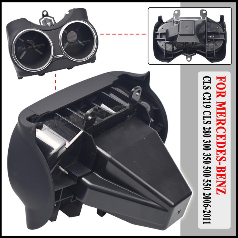 Porta-copos de carro para Mercedes Benz W219 C219 CLS500 CLS63 2006-2011 Suporte duplo para garrafa de bebida 21968004149051 Preto Bege