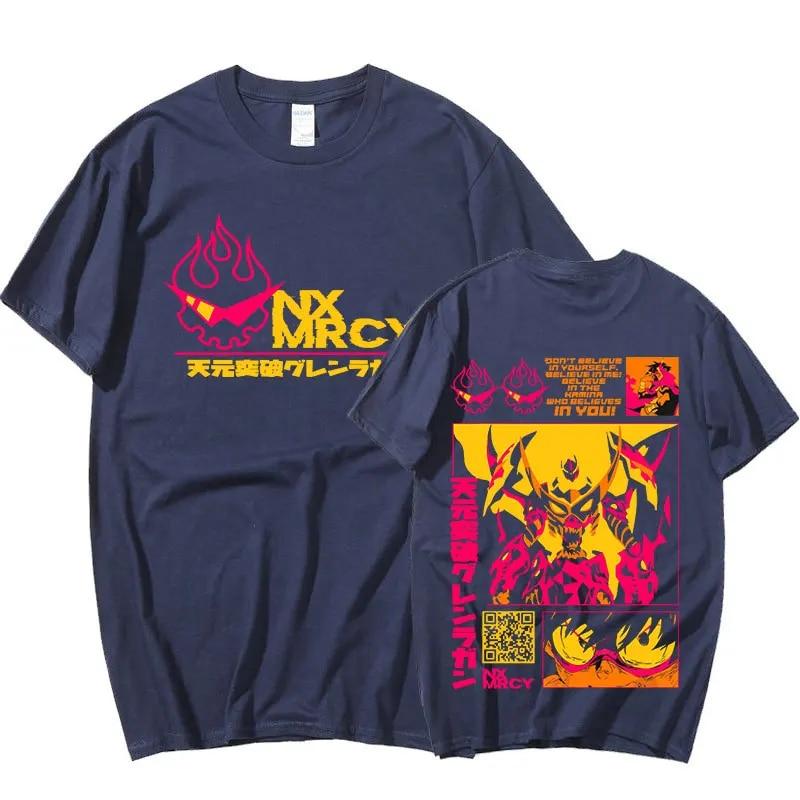 Anime Tengen Toppa Gurren Lagann Tričko Dámské Unisex Unisexga Trička s krátkým rukávem Hip Hop Streetwear Oversized Unisex Tričko