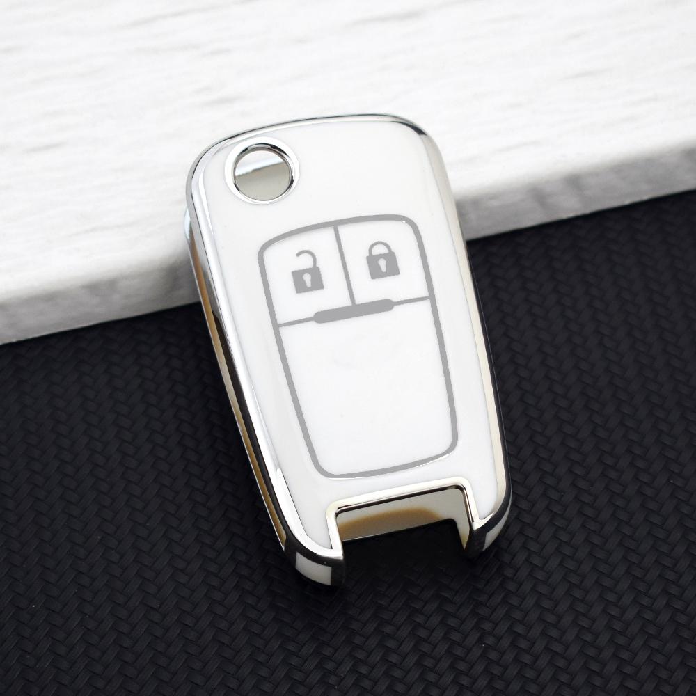 2/3 Buttons Tpu Car Key Case Cover For Chevrolet Malibu Cruze Camaro Aveo Sail Epica Lova Impala Orlando For Buick Opel Key Bag