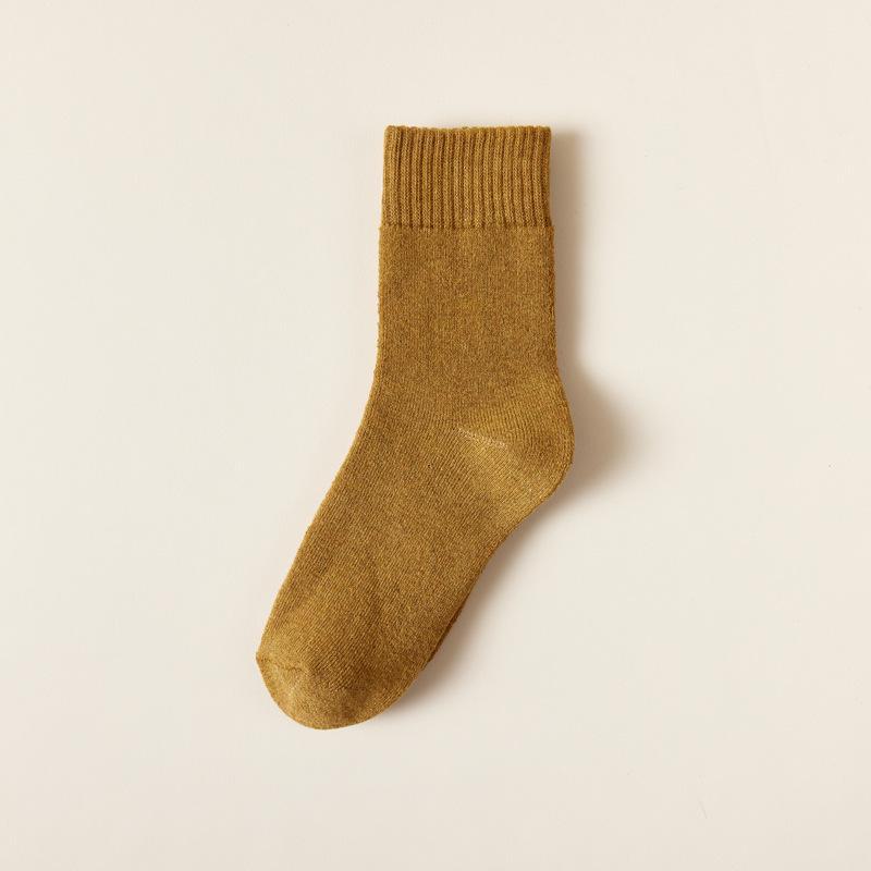 

Женские махровые носки средней длины из плюша — удобные, толстые, с бархатной подкладкой для осени/зимы One Size