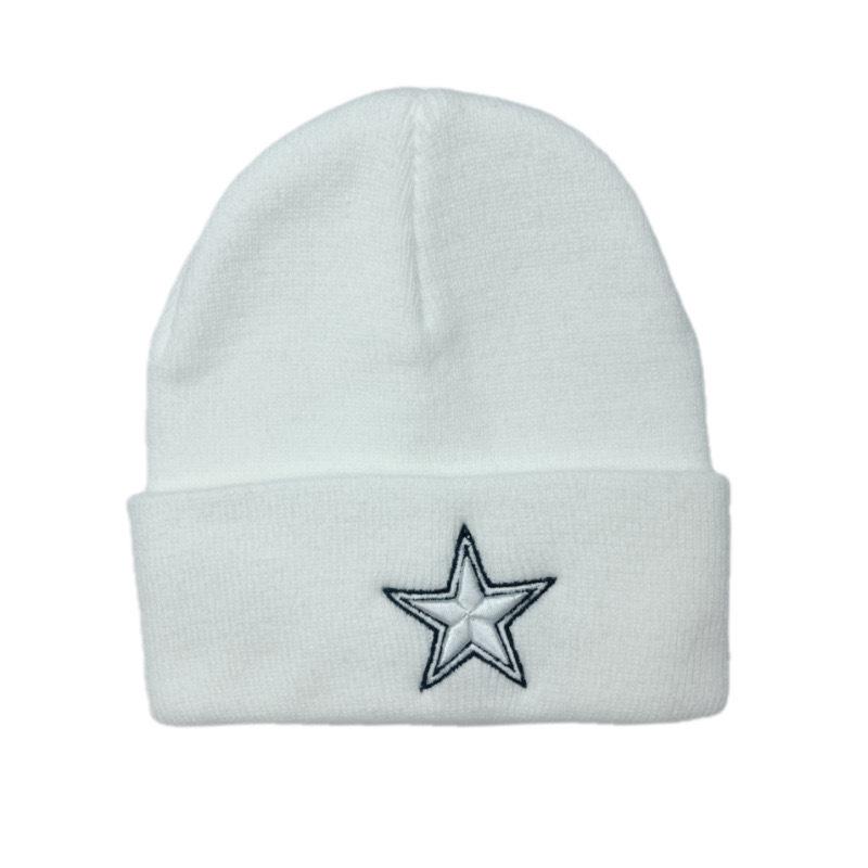 

Pentagram Fashion Simple Embroidery Geometric Knitted Hat Winter Warm Men S And Women S Outdoor Wool Hat Cold Hat Elasticity 55-60cm