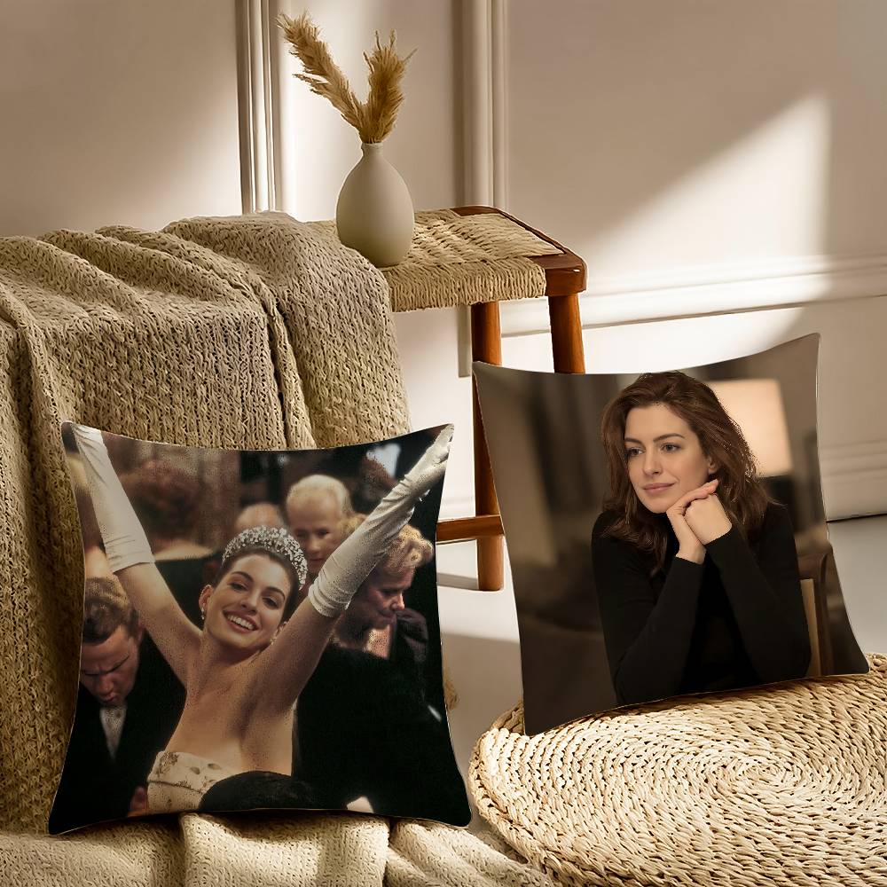 Aktor A-anne H-hathawayES Poszewka na poduszkę Sofa i salon Dekoracyjne poszewki na poduszki Pyłoszczelne i odporne na roztocza Niewidoczny zamek błyskawiczny