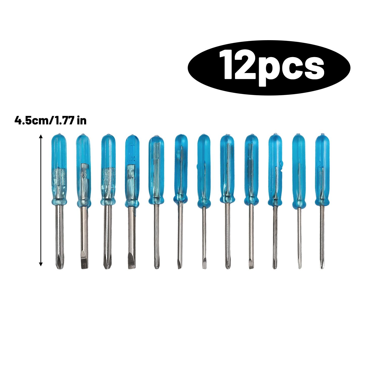 

12/60pcs Mini Phillips Screwdriver Set Slotted Cross Word Head Five-pointed Star Screwdriver Mobile Phone Repair Open Hand Tools